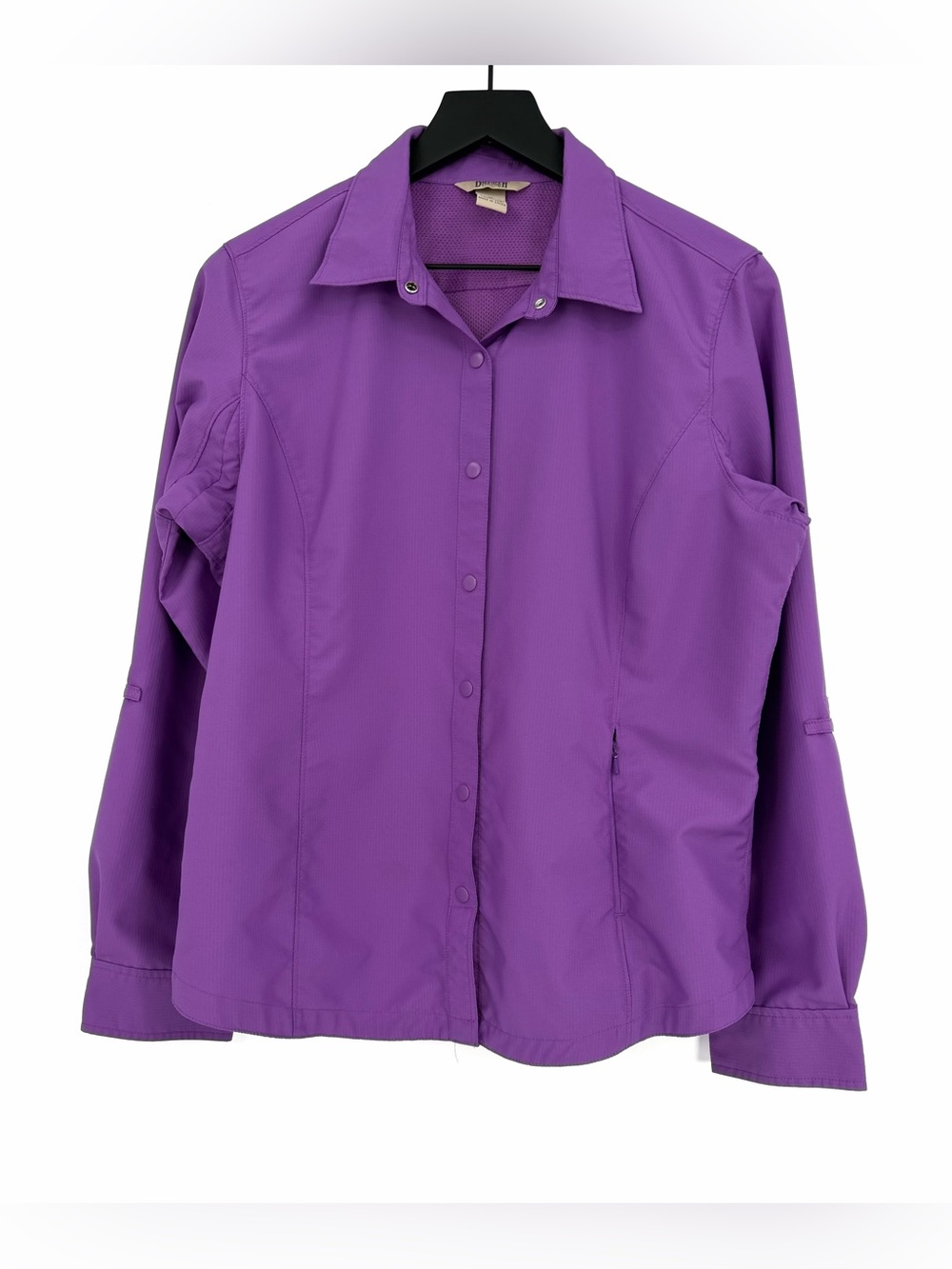 DULUTH TRADING CO Armachillo Long Sleeve Hiking Shirt Berry Purple M